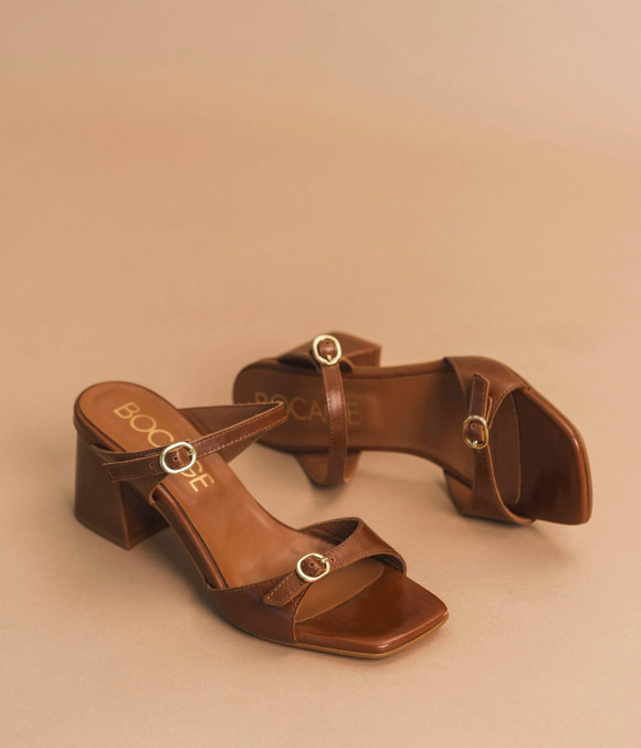 Mule À Talon Vanilla Camel