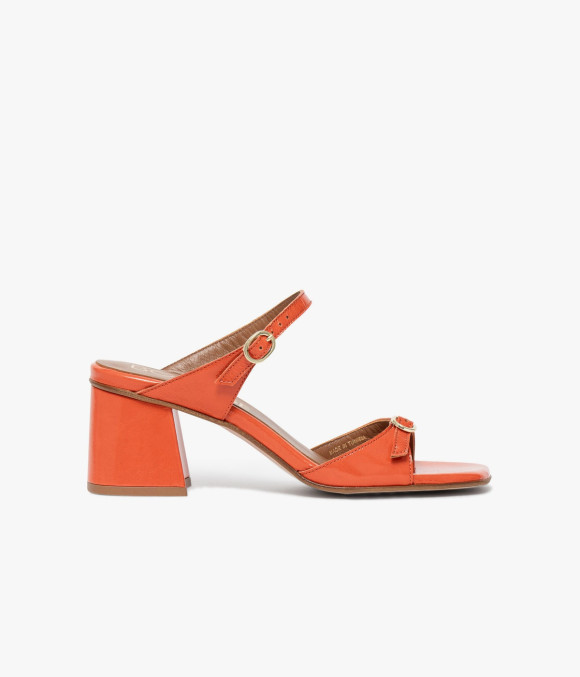 Mule À Talon Vanilla Orange