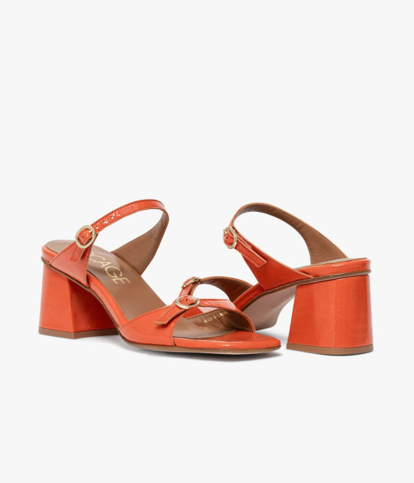 Mule À Talon Vanilla Orange