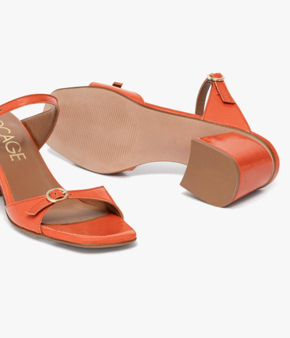 Mule À Talon Vanilla Orange