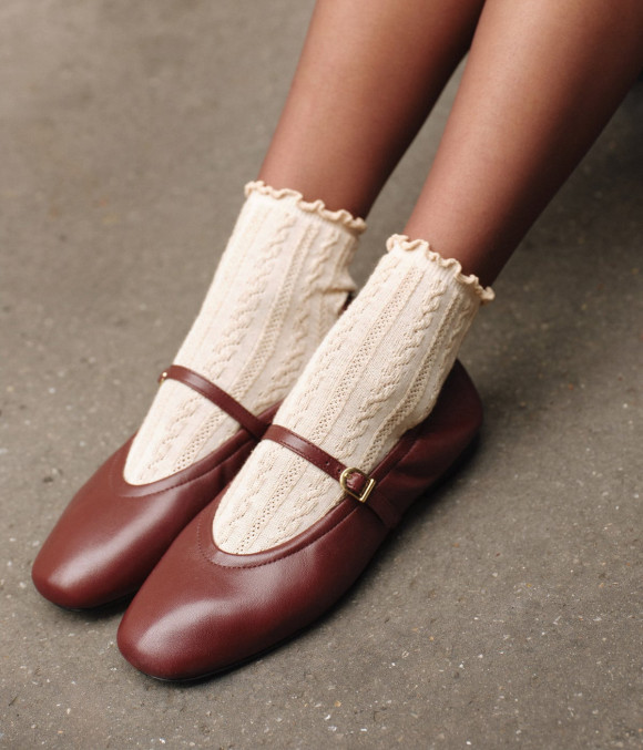 Ballerine Bettina Lie-de-vin