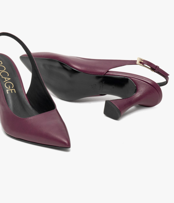 Escarpin Slingback Eve Lie-de-vin