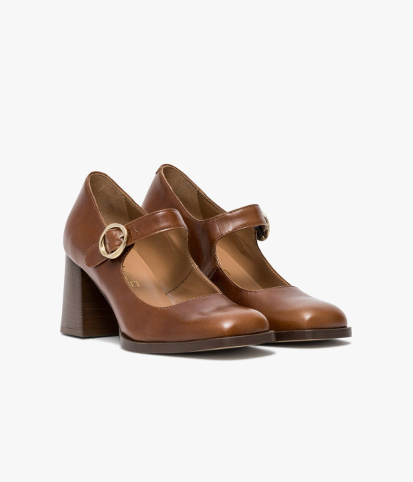 Escarpin Helly Cognac