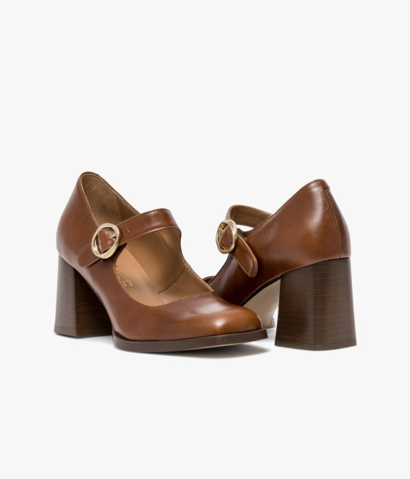 Escarpin Helly Cognac