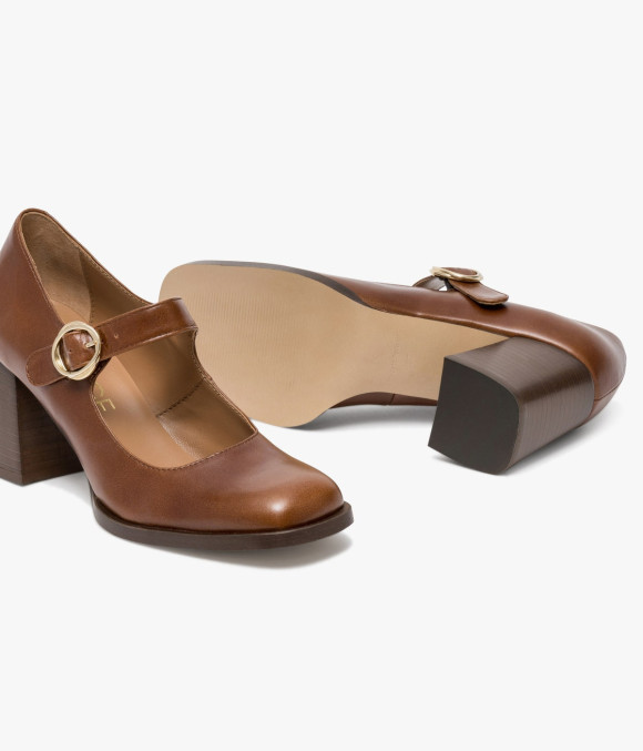 Escarpin Helly Cognac