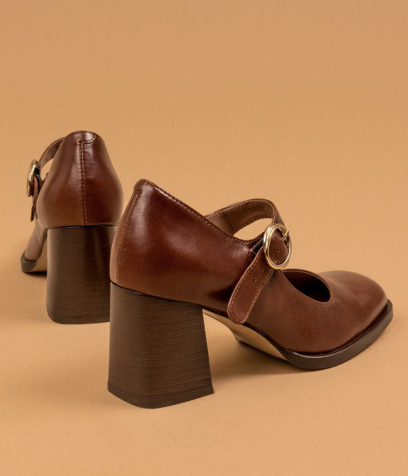 Escarpin Helly Cognac