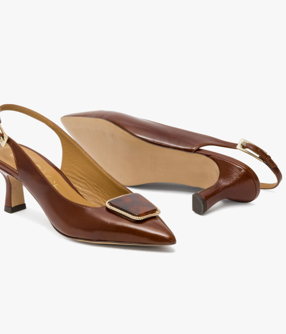 Escarpin Slingback Carlota Cognac