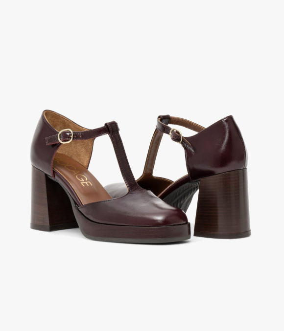 Escarpin Salomé Esther Acajou