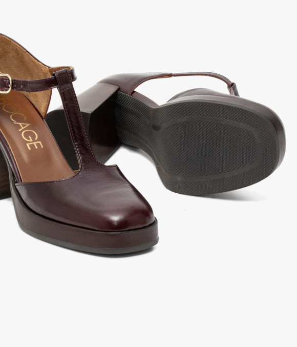 Escarpin Salomé Esther Acajou