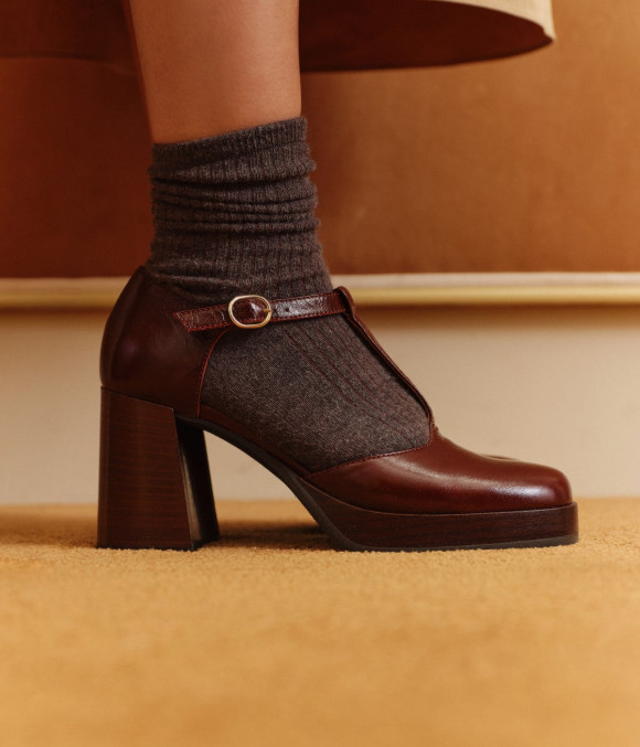 Escarpin Salomé Esther Acajou