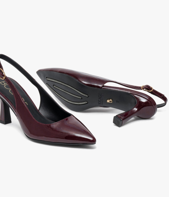 Escarpin Slingback Delphie Lie-de-vin