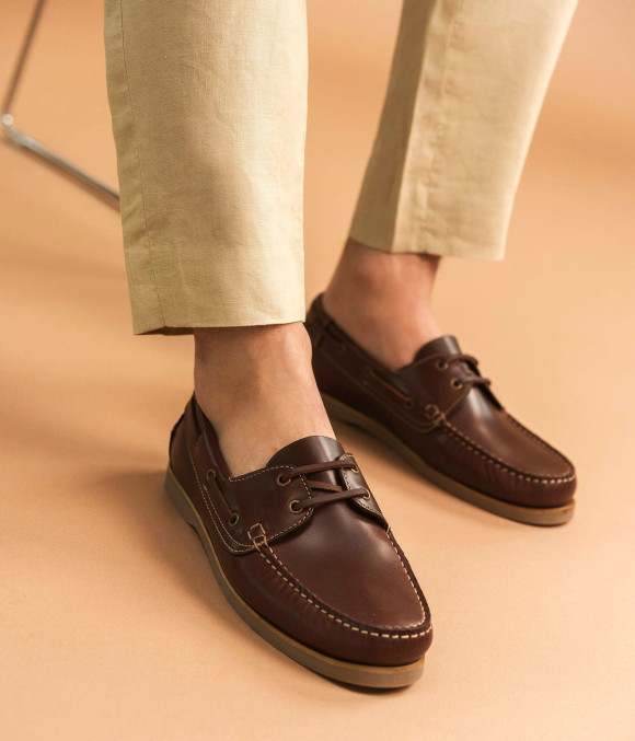 Chaussure Bateau Dustin Marron