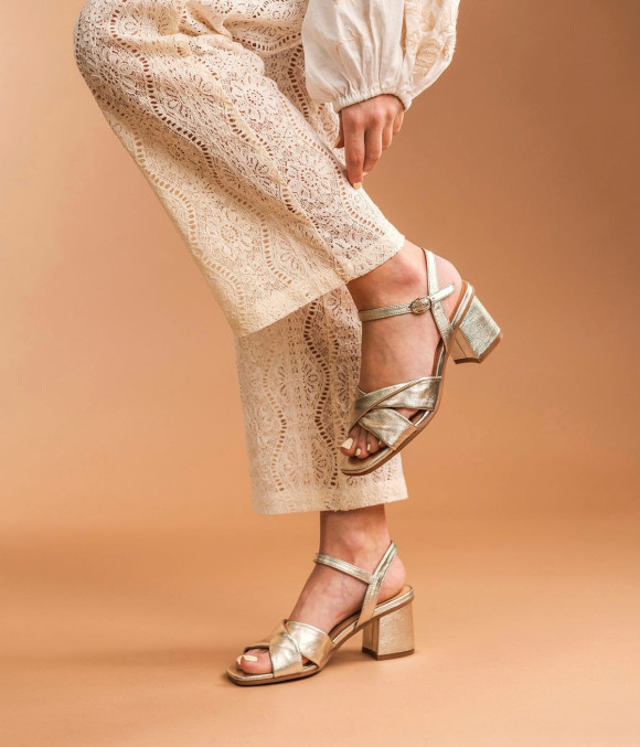 Sandale History Platine