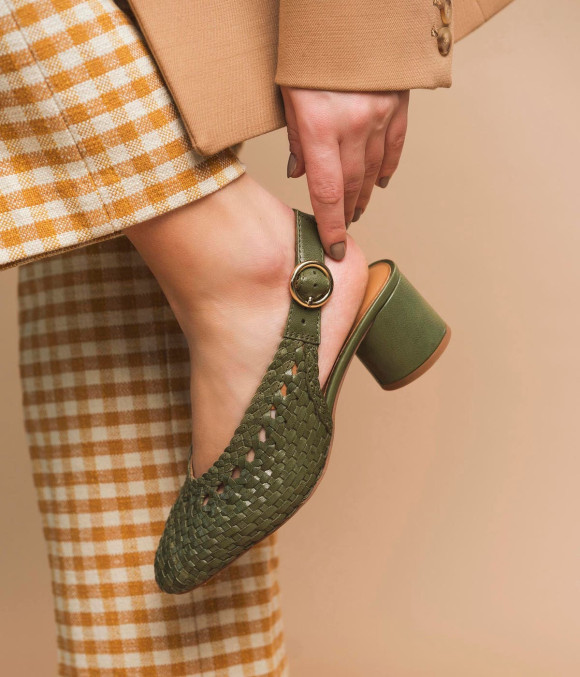 Escarpin Slingback Dorria Vert