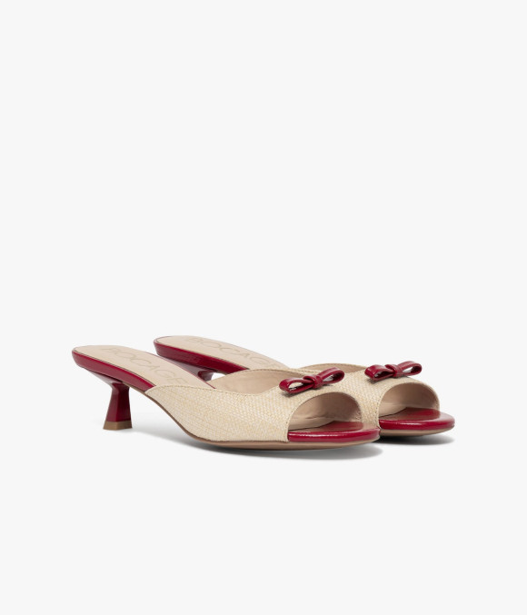 Mule À Talon Vienna Rouge
