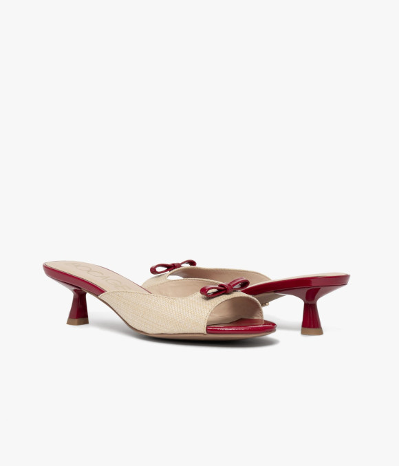 Mule À Talon Vienna Rouge
