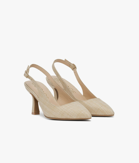 Escarpin Slingback Delphie Beige