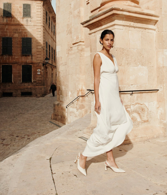 Escarpin Slingback Daffy Platine