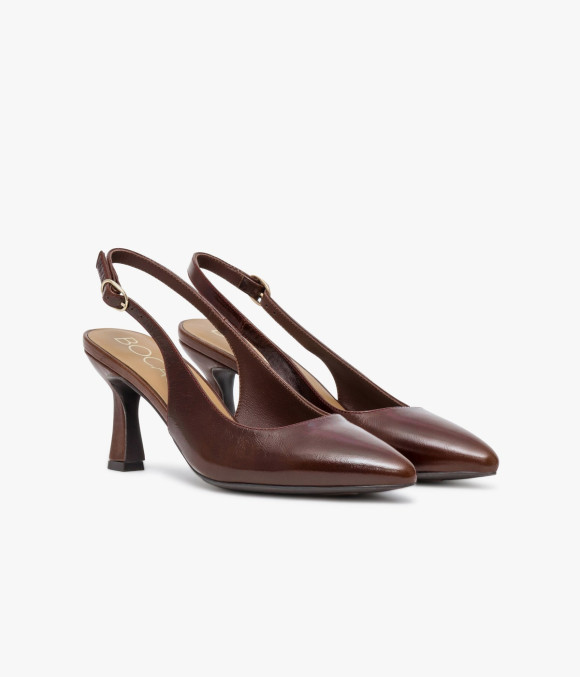 Escarpin Sling-back Delphie Chocolat