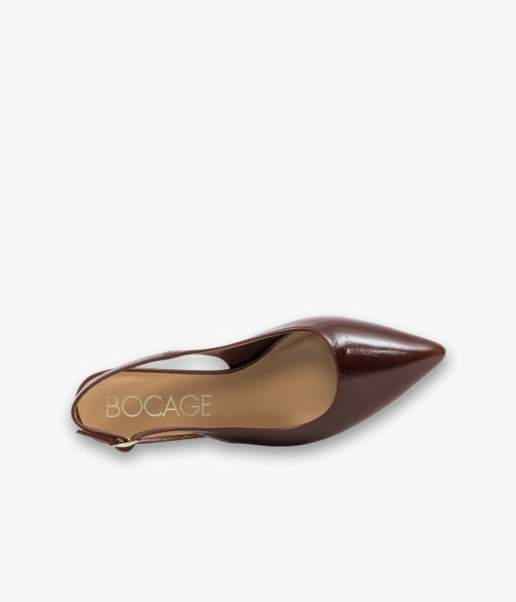 Escarpin Sling-back Delphie Chocolat