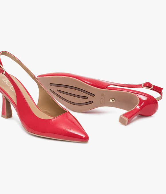 Escarpin Slingback Delphie Coquelicot