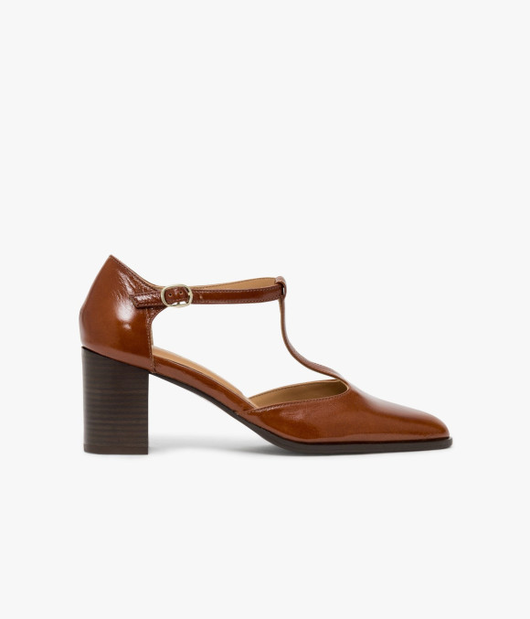 Escarpin Salomé Délice Camel