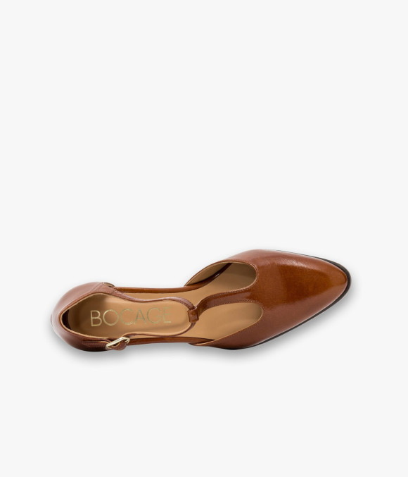 Escarpin Salomé Délice Camel