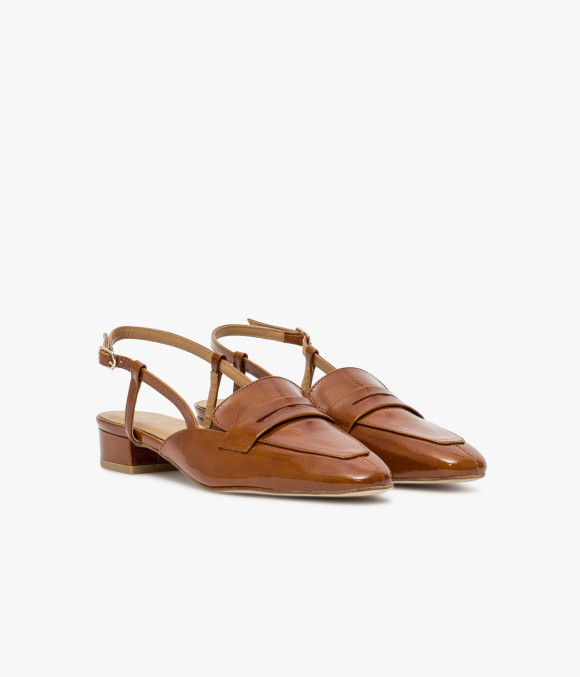 Mocassin Slingback Alice Camel