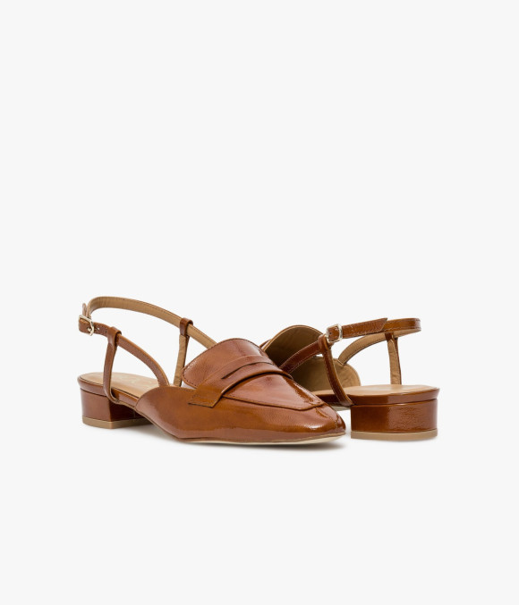 Mocassin Slingback Alice Camel