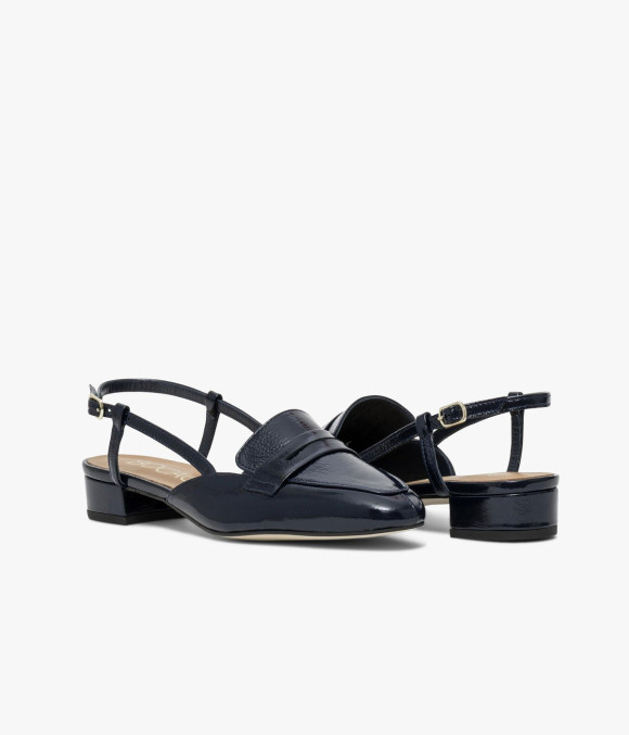 Mocassin Slingback Alice Marine