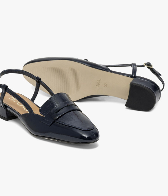 Mocassin Slingback Alice Marine