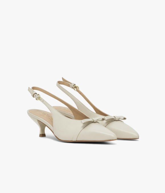 Escarpin Slingback Denise Écru