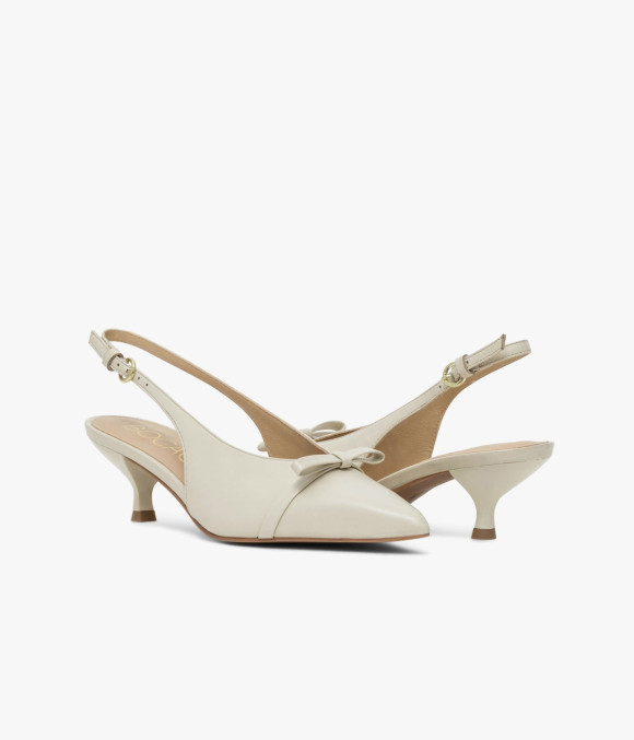 Escarpin Slingback Denise Écru