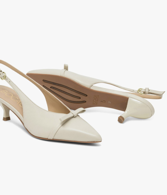 Escarpin Slingback Denise Écru