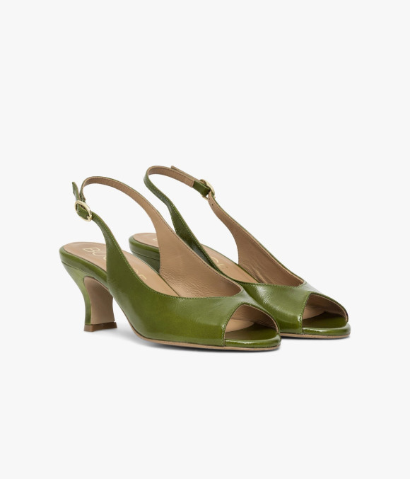 Escarpin Slingback Désir Vert Cactus