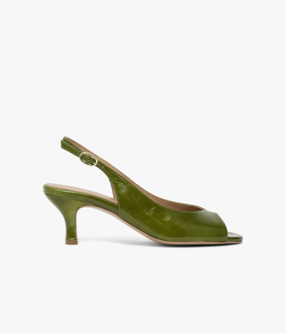 Escarpin Slingback Désir Vert Cactus