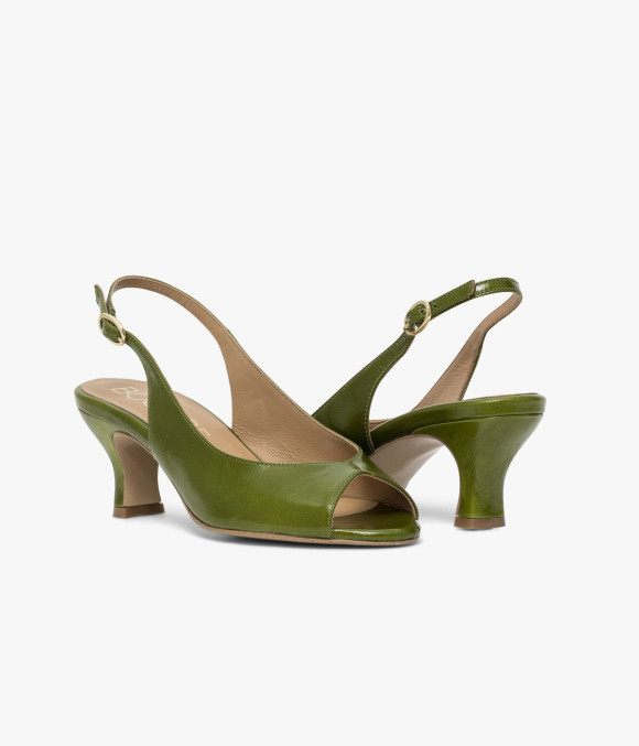 Escarpin Slingback Désir Vert Cactus