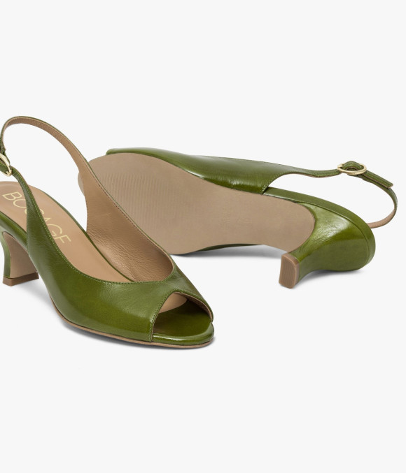 Escarpin Slingback Désir Vert Cactus