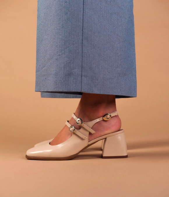 Escarpin Slingback Debbie Écru