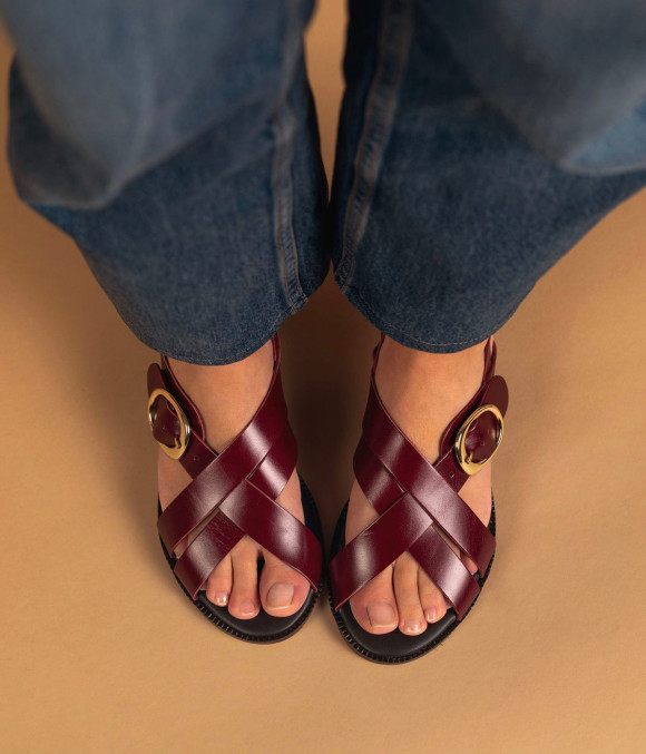 Sandale Noelia Bordeaux