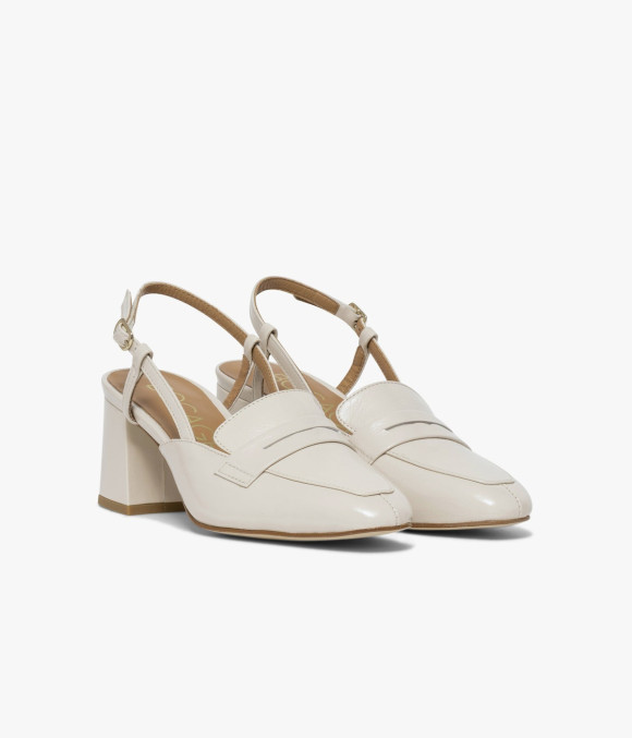 Mocassin Slingback Dorine Écru