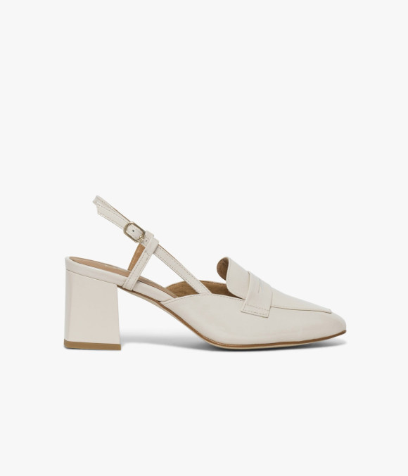 Mocassin Slingback Dorine Écru