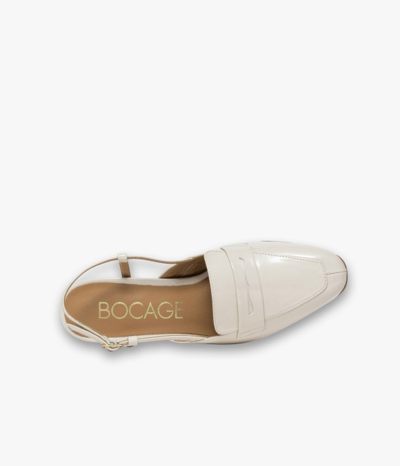 Mocassin Slingback Dorine Écru