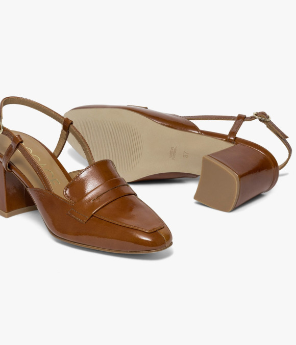Mocassin Slingback Dorine Caramel