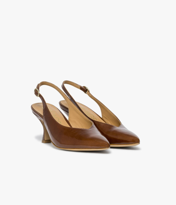 Escarpin Slingback Claudy Camel
