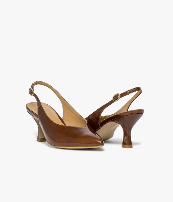 Escarpin Slingback Claudy Camel