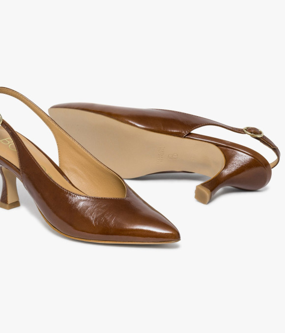 Escarpin Slingback Claudy Camel