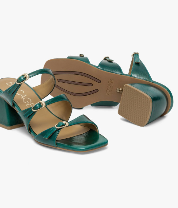 Mule Olivy Bleu Lagon