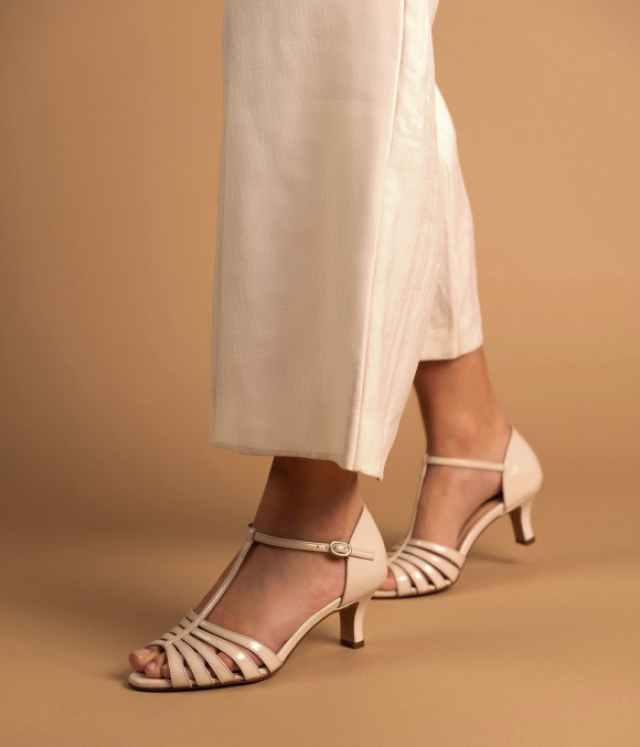 Escarpin Bout Ouvert Déesse Écru