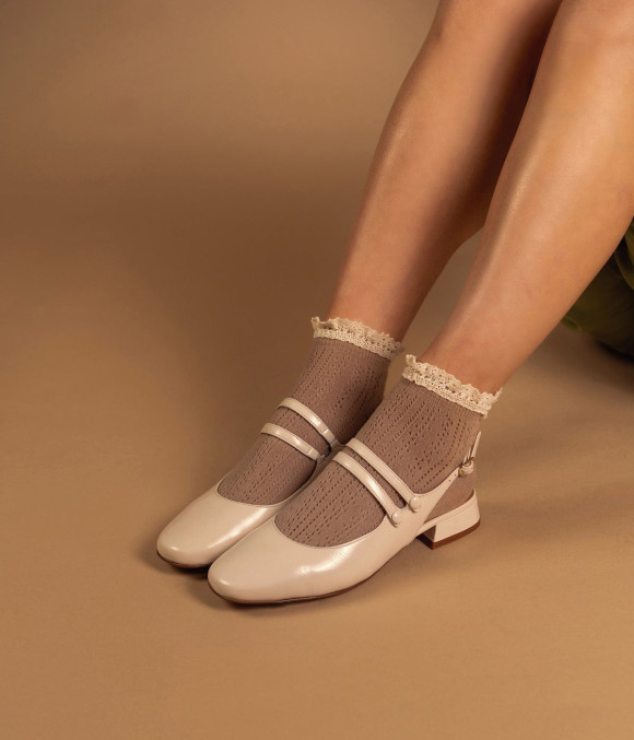 Ballerine Slingback Synthia Écru